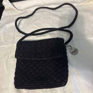 The Sak Black Knit Crossbody Bag